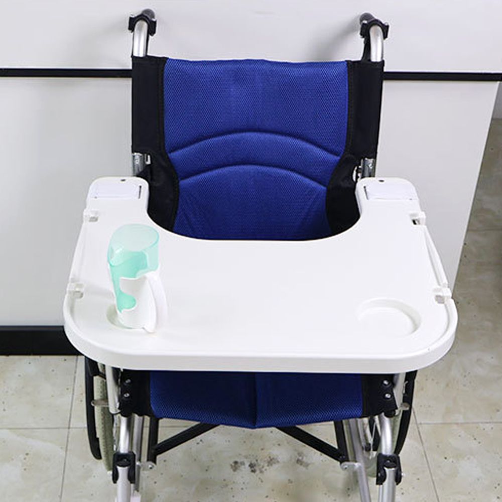 휠체어 식판 테이블 거치대 휠체어 식탁 밥상 간이 책상 트레이 - 상세 이미지 3