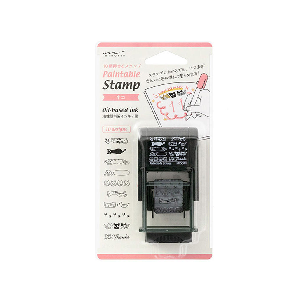 미도리 스탬프 Paintable 그림도장 다꾸 다이어리 꾸미기 고양이