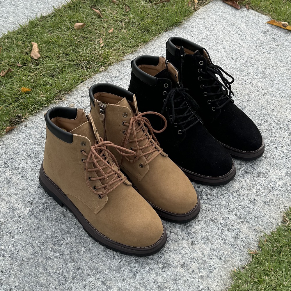 7cm 남성 키높이 스웨이드 워커 편안한 데일리 부츠