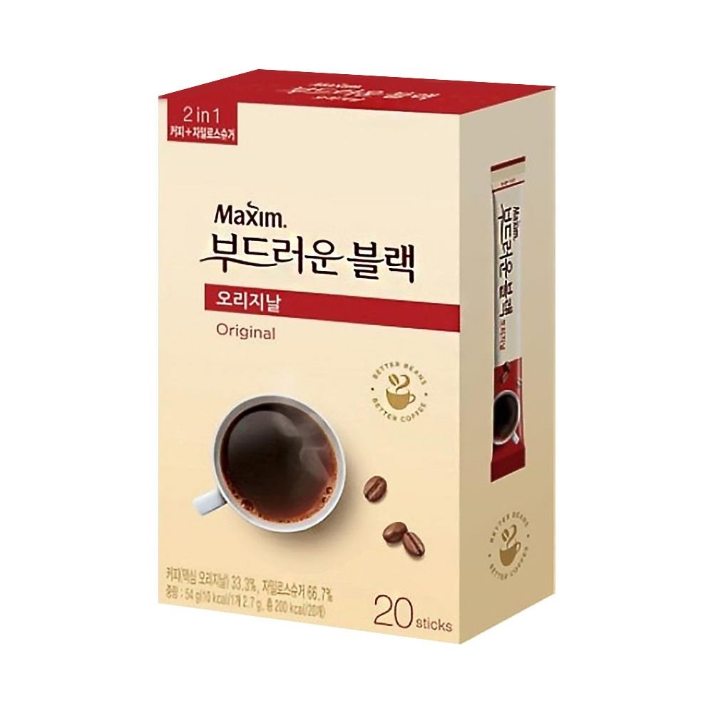 맥심 부드러운블랙커피 오리지날 설탕커피 20T : 봉실마켓