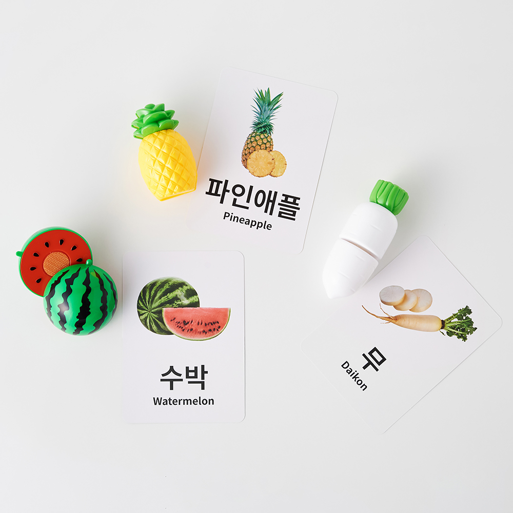 플레이맥스 첫만남 낱말카드 야채과일동물80장 + 보관가방세트 플래쉬카드 놀이 - 상세 이미지 2