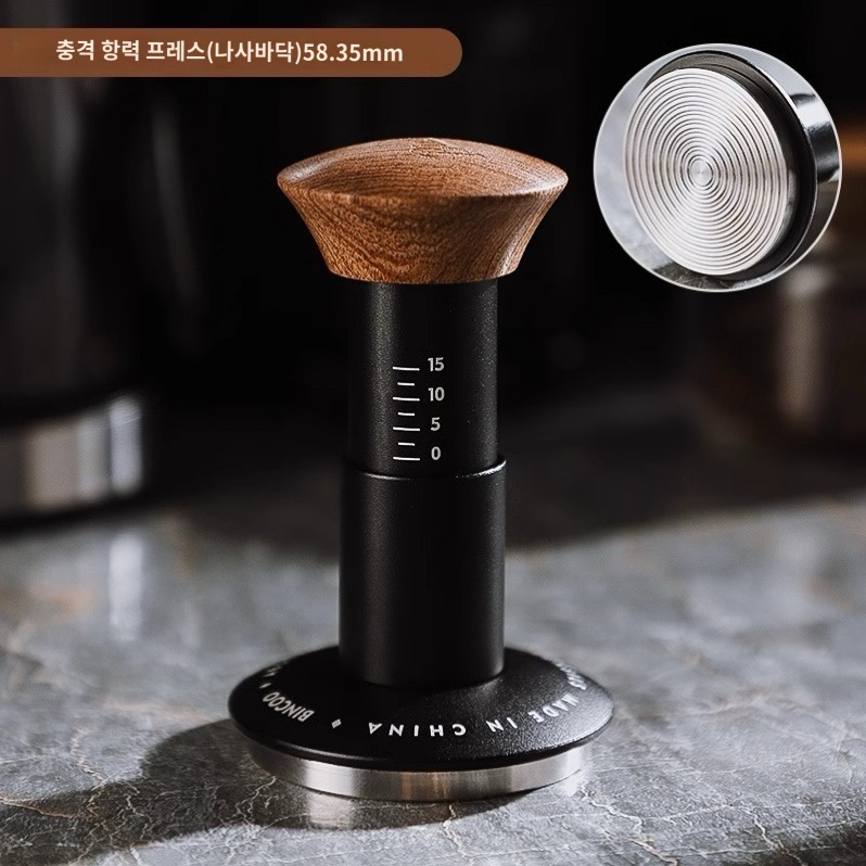 에스프레소 블랙템퍼 임팩트 정압커피탬퍼 30lbs 스프링포스 58.35mm 바리스타용품 - 상품 이미지