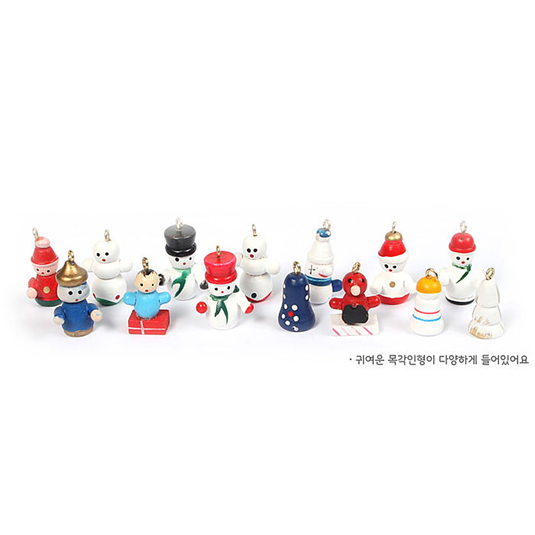 크리스마스트리 목각 미니트리 풀세트 나무장식 카페 매장 탁상용 성탄절 소품 36cm - 상세 이미지 3