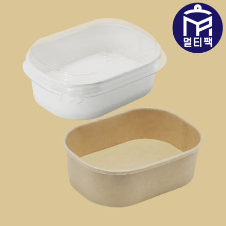 크라프트 종이용기 R150ml 샌드위치 포장 샐러드 종이케이스 500개