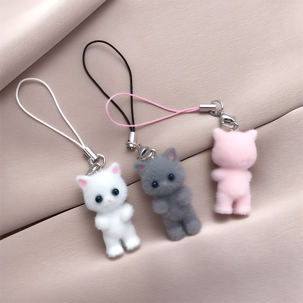 후로킹 고양이 키링 핸드폰 스트랩 만들기 고리 냥이 키티 미니 캣 인형 열쇠고리 부자재 이미지 6