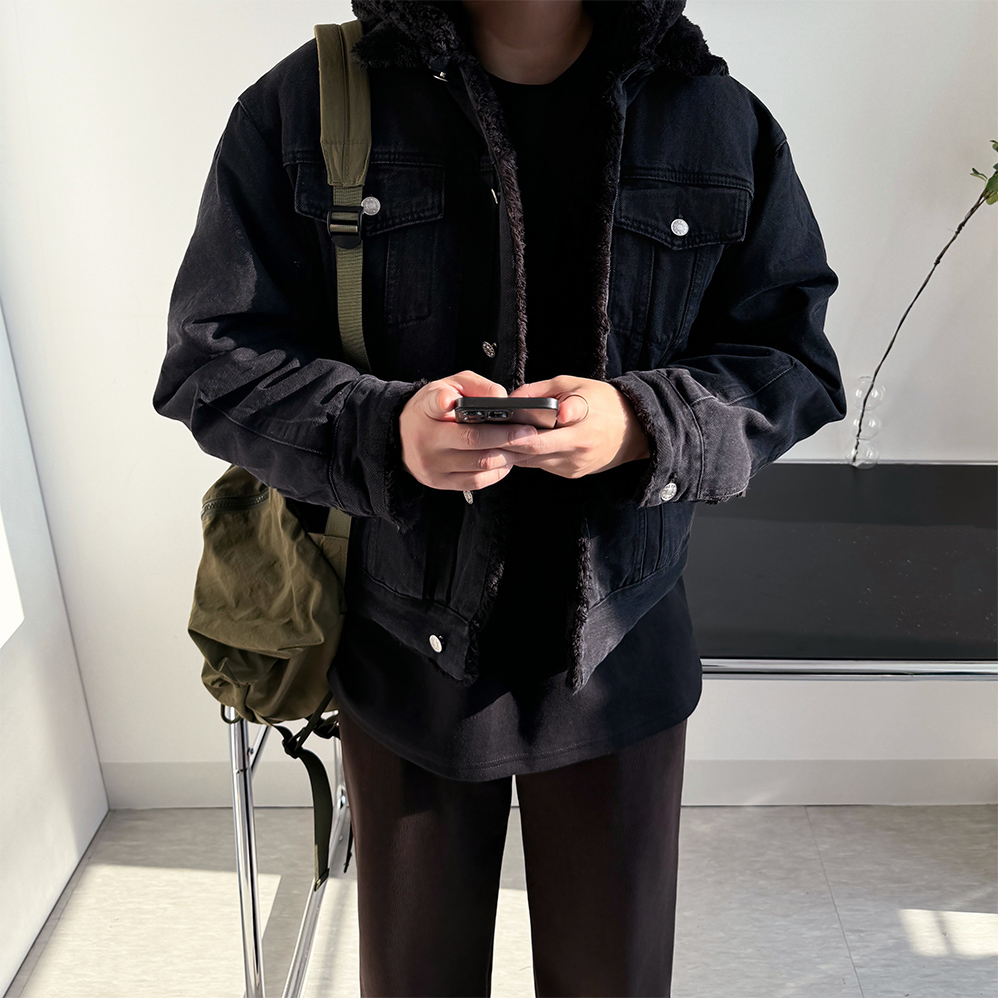 양털청자켓 겨울청자켓 보아털 트러커 이미지 6