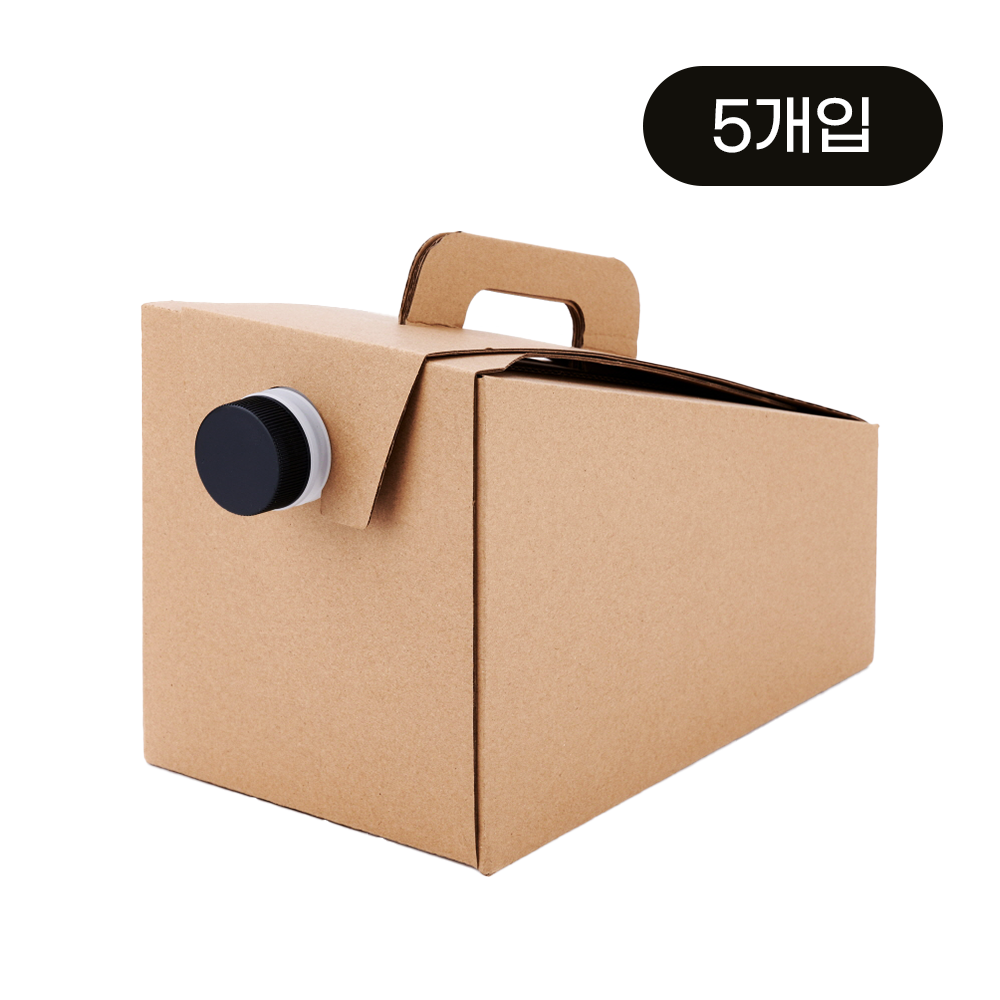테이크아웃 커피 투고백 단체 대용량 음료 포장 캐리어 용기 2.8L 스크류캡형(5개입) - 메인 이미지