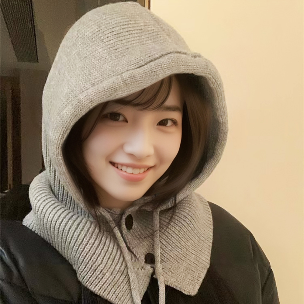 후드 넥워머 니트 기모 모자 방한 겨울 목토시 등산 스키 여성 바라클라바 - 상세 이미지 5