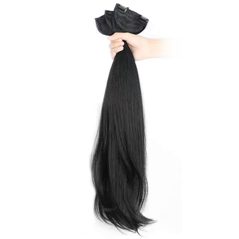 메이스 긴머리가발 부분 가발 에어 피스 붙임머리 똑딱이 C컬 60cm 3피스 - 상세 이미지 2
