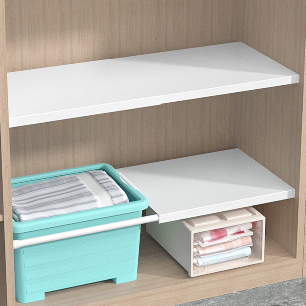 2세대 철제 무타공 압축봉선반 세탁실 옷장 압축 선반 깊이 24cm S