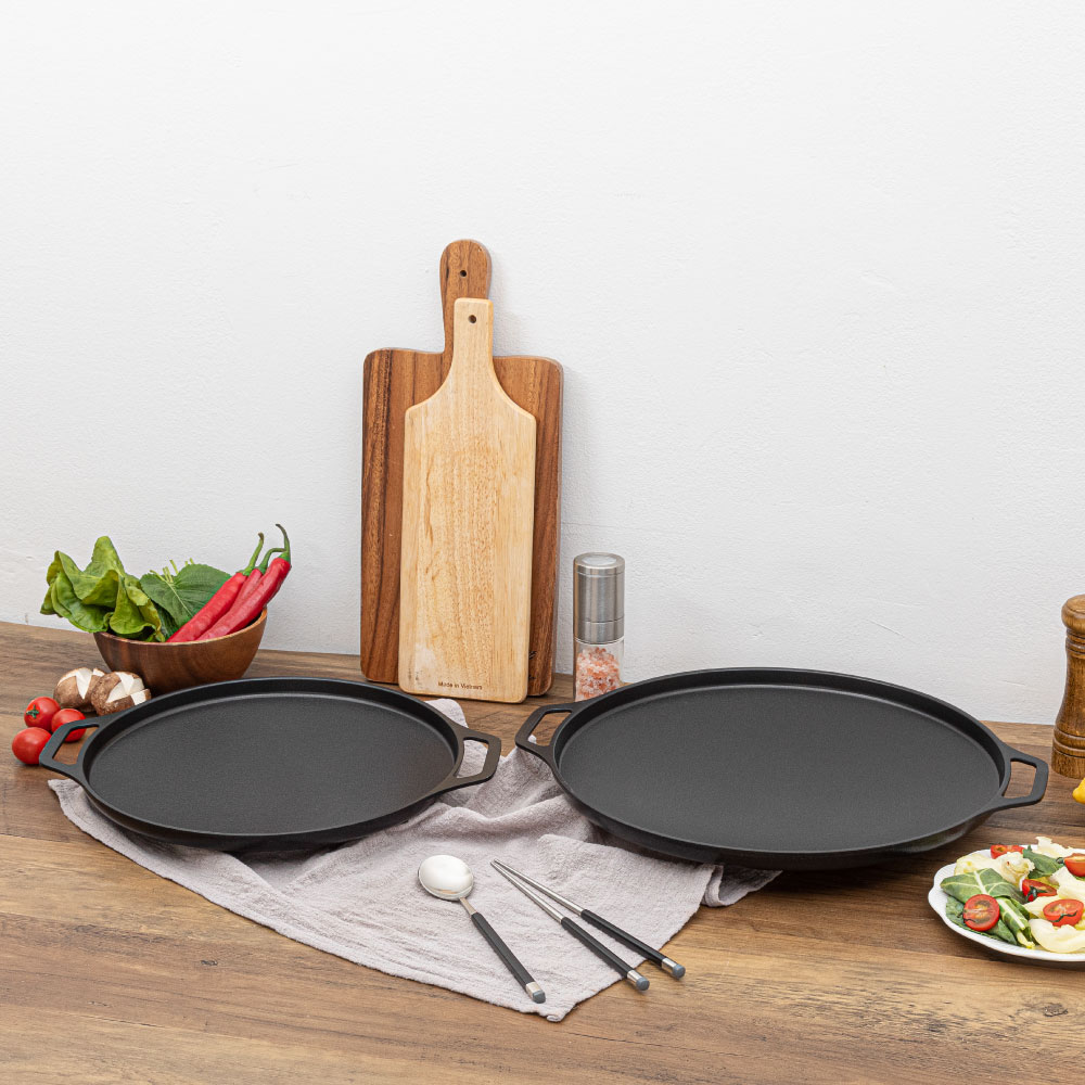 [사은품증정] 에코스타 넘침방지 캠핑 바베큐 IH 인덕션 그리들팬 30cm