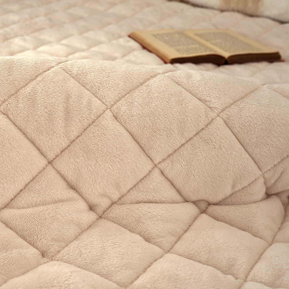 도톰한 겨울침대 패드 장모극세사 5미리 아크네 패드 수퍼싱글 SS