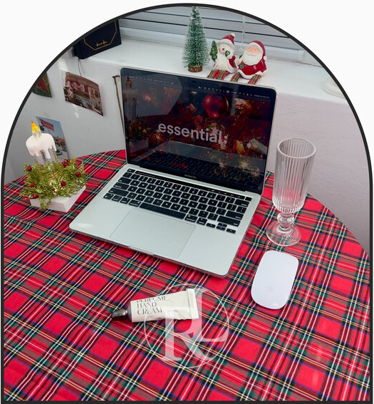 레드 스트라이프 크리스마스 파티 테이블보 식탁보 방수 식탁커버 캠핑 2인 4인 6인