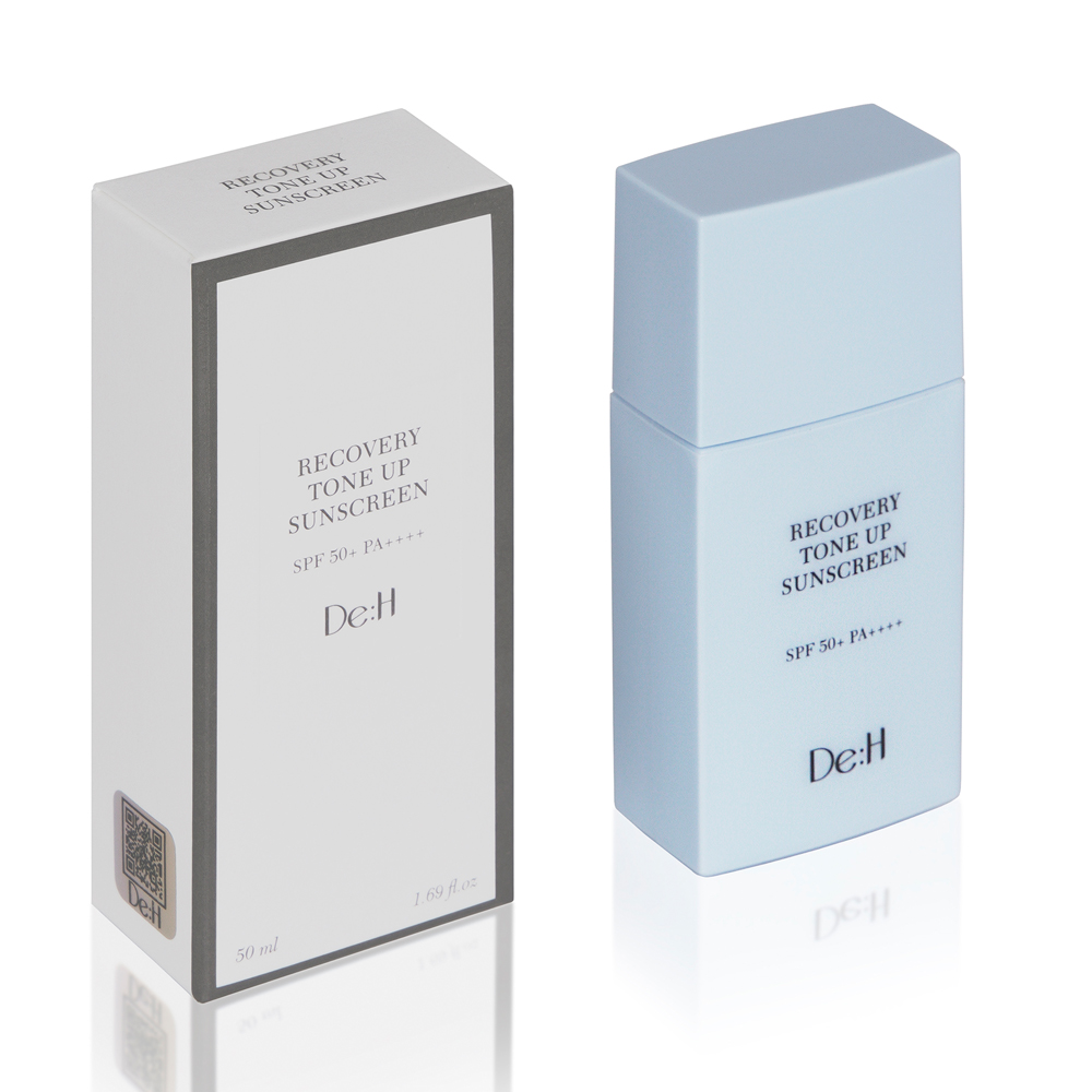 [도착보장] 디에이치 리커버리 톤업 선스크린 (메베 하늘색 피부과 비건 선크림) 50ml, 1개