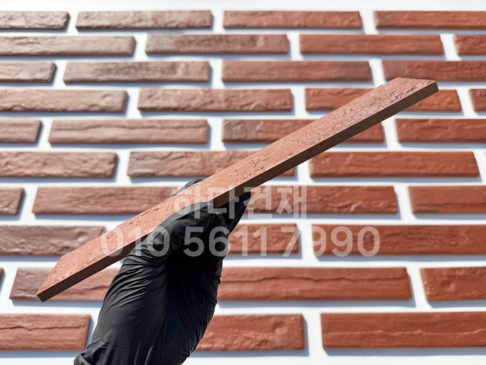 세라믹 고벽돌타일 300x50x9.2T 심플레드 / 하다건재 세라믹타일