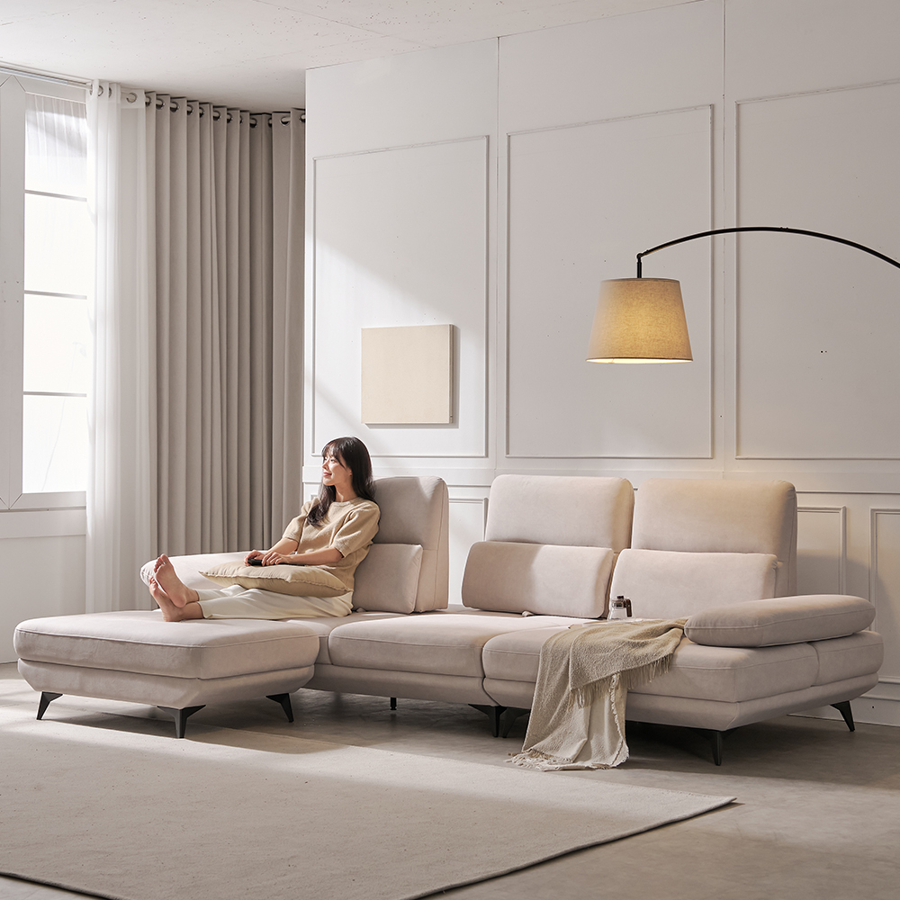 헤리티지 4인용 조야 패브릭 스윙 소파 (보조카우치 선택)