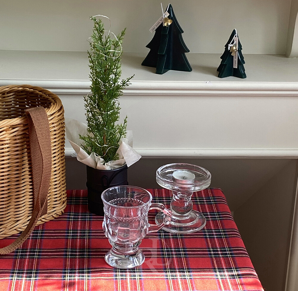 레드 스트라이프 크리스마스 파티 테이블보 식탁보 방수 식탁커버 캠핑 2인 4인 6인