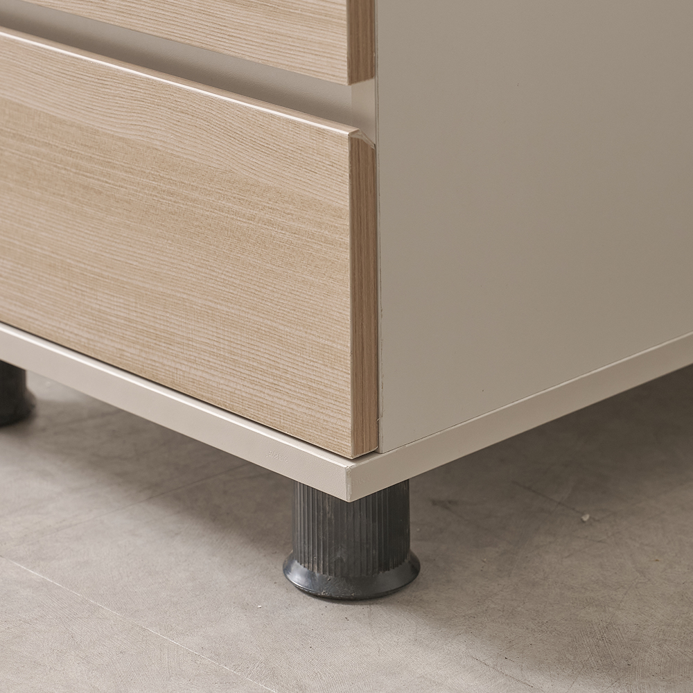 사무실 이동서랍 3단 사무용 책상서랍장 라이즈 오크