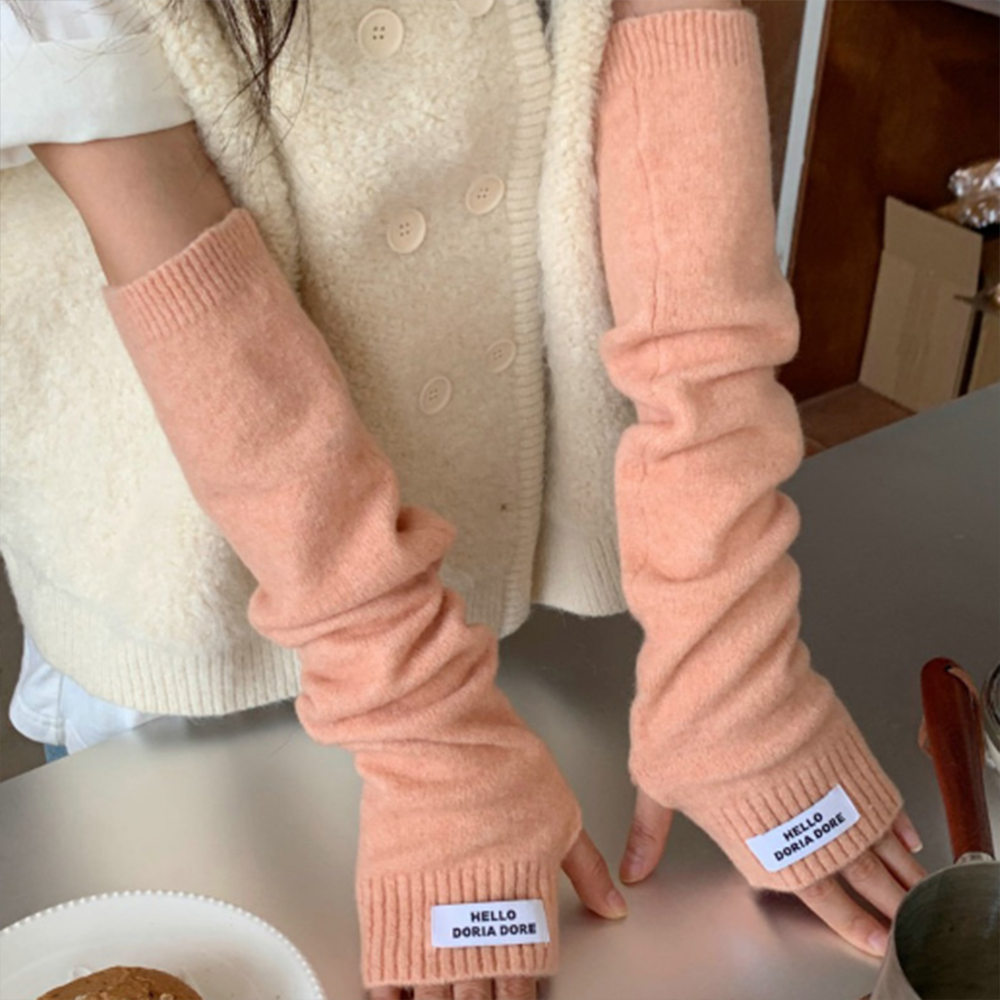 암워머 팔 토시 겨울 봄 가을 니트 따뜻한 방한 보온 패션 핸드 손목 여자 여성 예쁜 - 상품 이미지