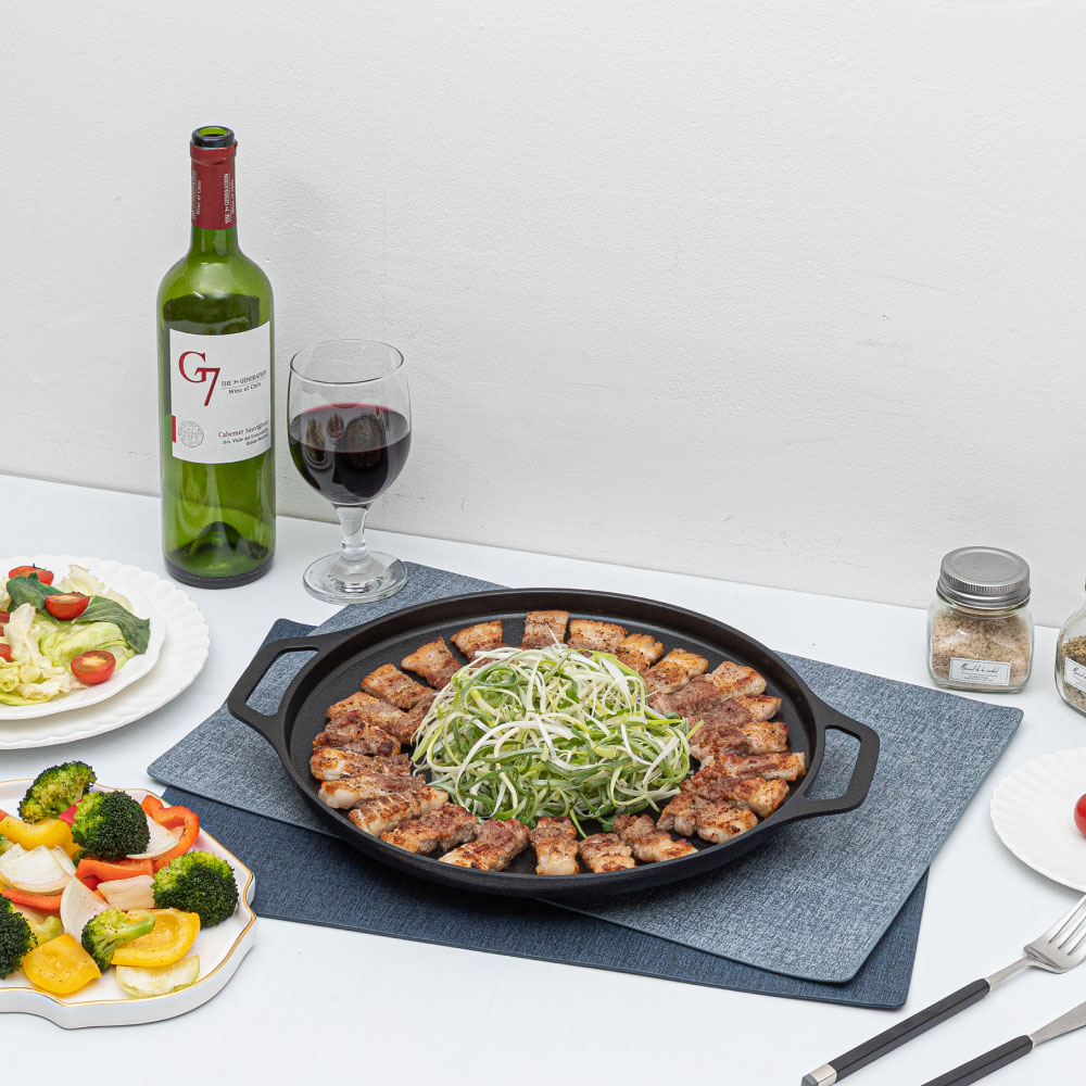 에코스타 넘침방지 캠핑 바베큐 IH 인덕션 그리들팬 30cm