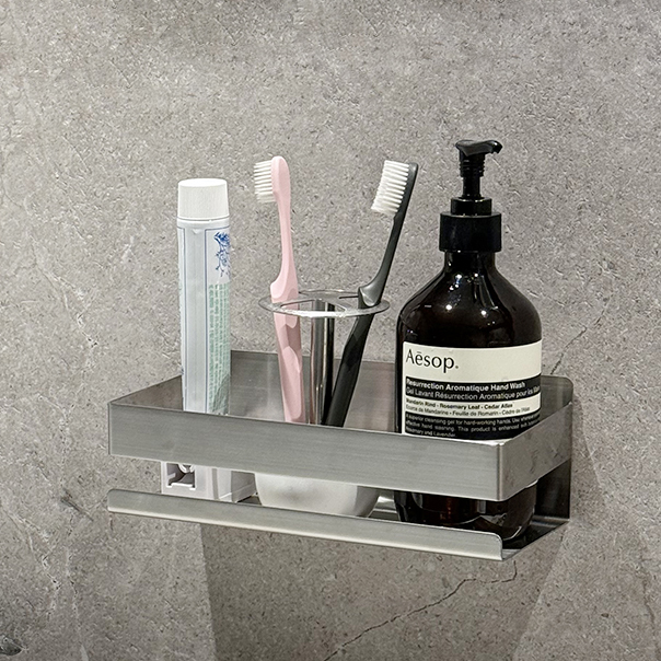 [단독] 무타공 스텐레스 욕실 정리 수납 선반 정리대