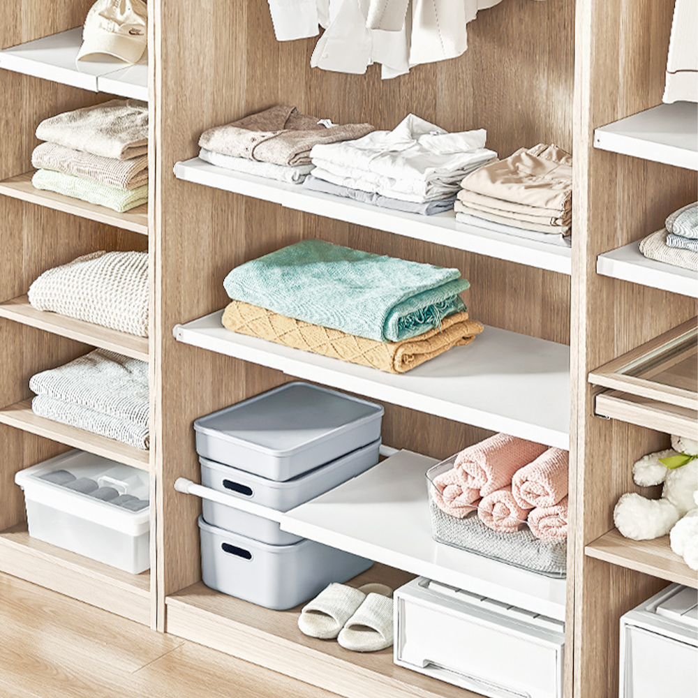 2세대 철제 무타공 압축봉선반 세탁실 옷장 압축 선반 깊이 24cm S