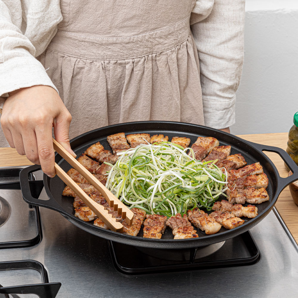 에코스타 넘침방지 캠핑 바베큐 IH 인덕션 그리들팬 30cm