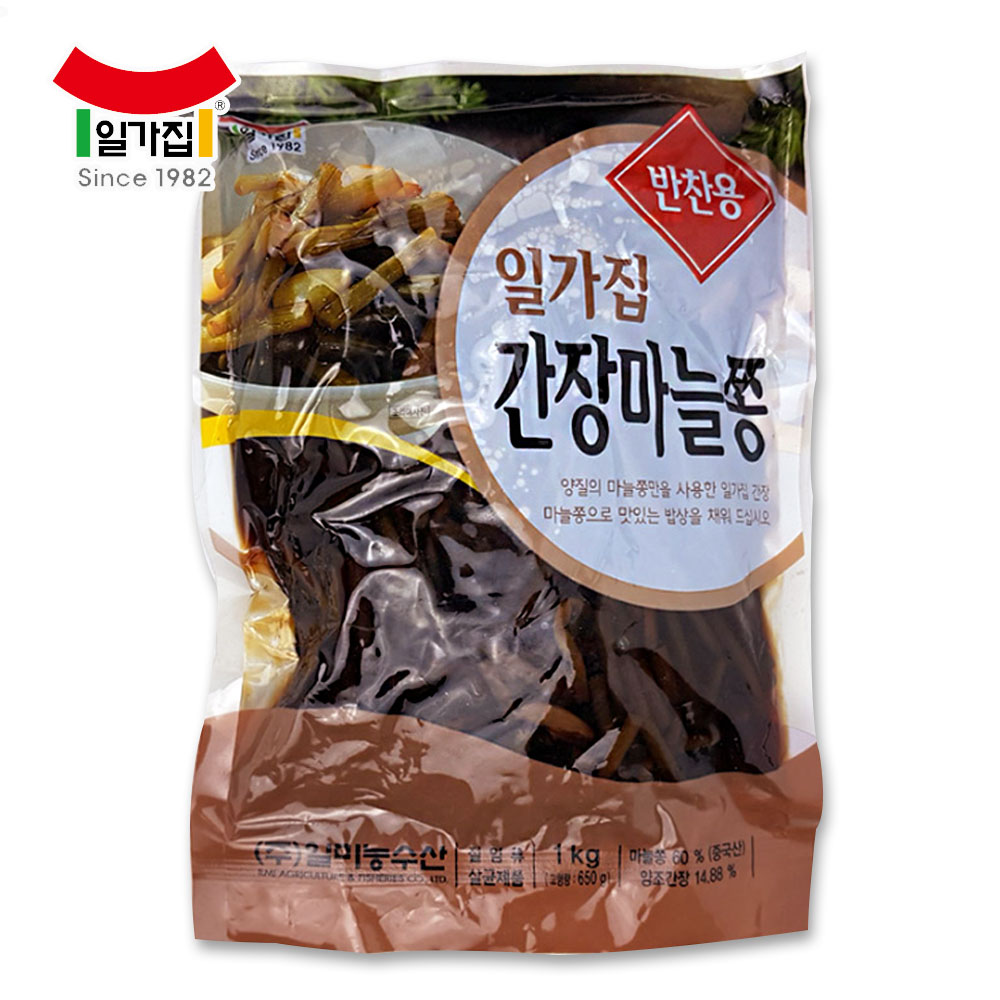 일가집 간장 마늘쫑 1kg : 푸드뱅크주식회사
