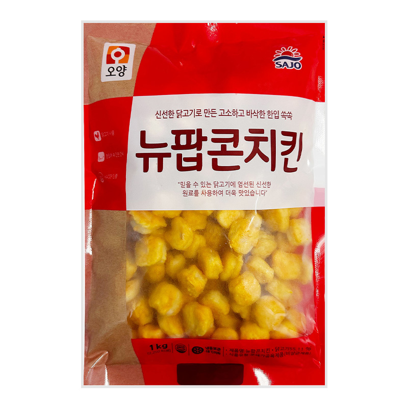 사조오양 팝콘 치킨 1kg : 푸드뱅크주식회사