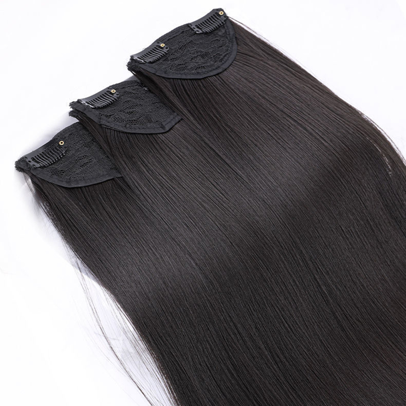 메이스 긴머리가발 부분 가발 에어 피스 붙임머리 똑딱이 C컬 60cm 3피스 - 상세 이미지 3