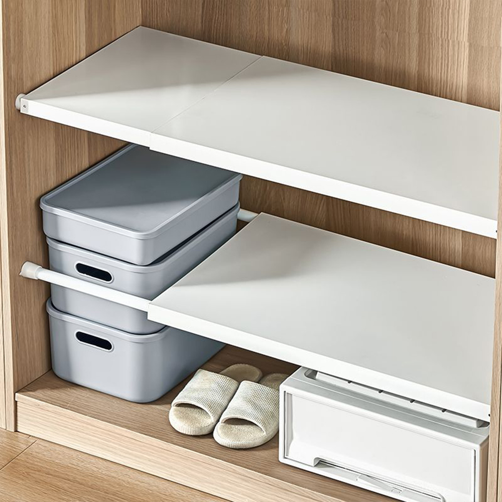 2세대 철제 무타공 압축봉선반 세탁실 옷장 압축 선반 깊이 24cm S