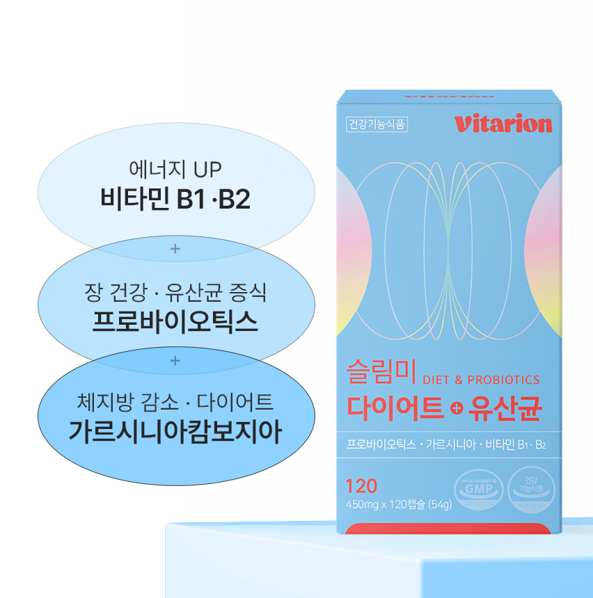 슬림미 가르시니아 다이어트 유산균 비피더스균 3종 체지방감소 6중기능성 120캡슐, 2개 - 상세 이미지 3