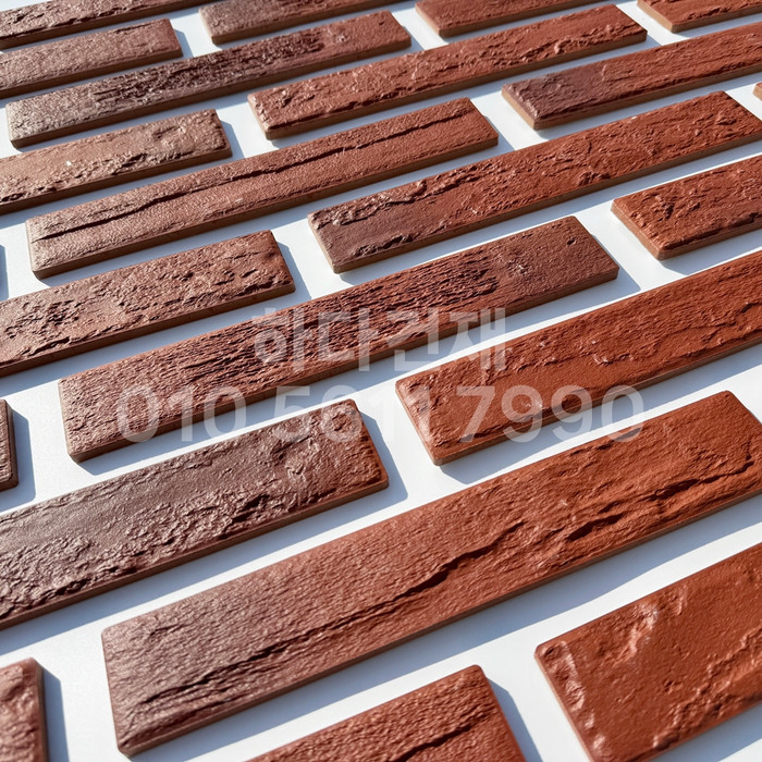 세라믹 고벽돌타일 300x50x9.2T 심플레드 / 하다건재 세라믹타일