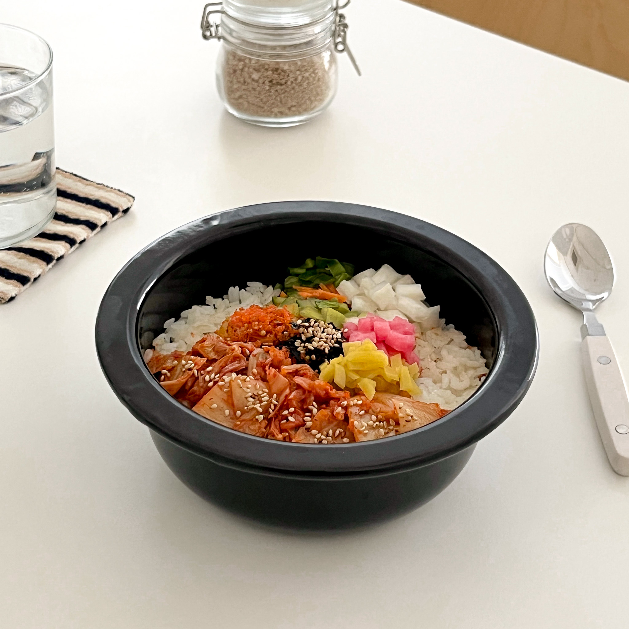 법랑 보울 17cm 국산 샐러드볼 1인 혼밥 라면그릇 덮밥 면기 국수 인덕션 - 상세 이미지 2