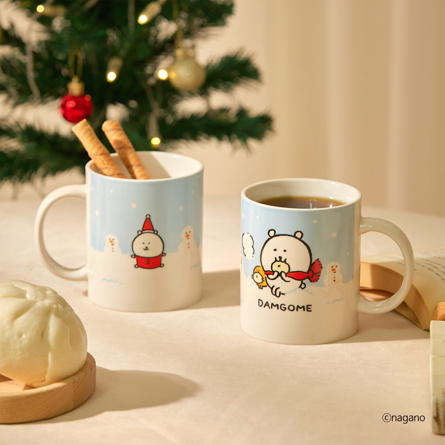 담곰이 윈터 머그 컵 산타 농담곰 크리스마스 선물 캐릭터 머그컵 식기 나가노 겨울 굿즈 - 상세 이미지 3