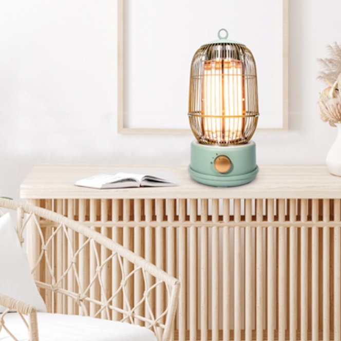 레트로 저전력 미니 히터 가정용 난방기 소형 히터 원룸 히터