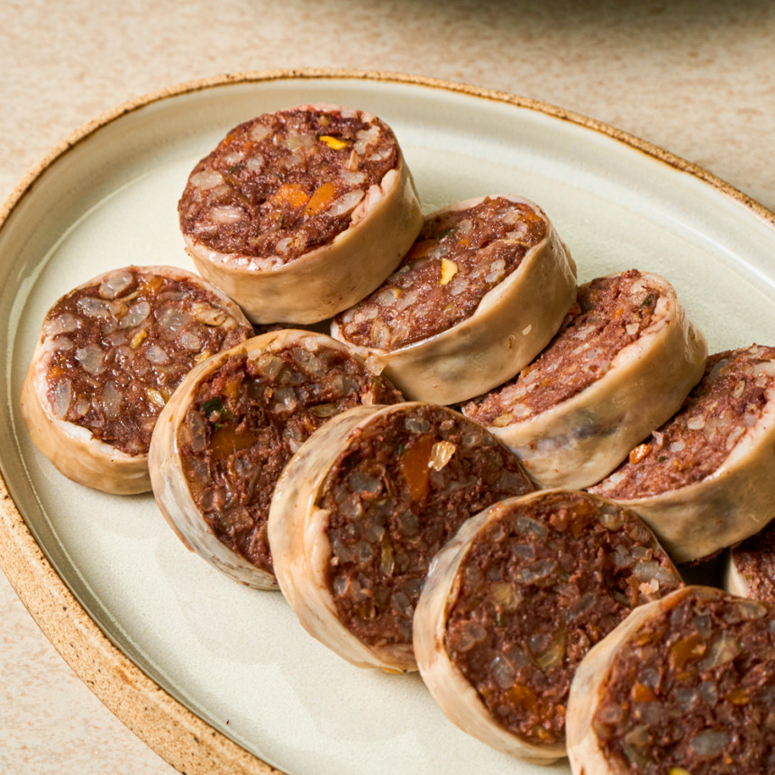 남도토종 순대 고기 야채 피순대 돼지내장 오소리감투 막창 암뽕 1kg [매일생산 사진 5
