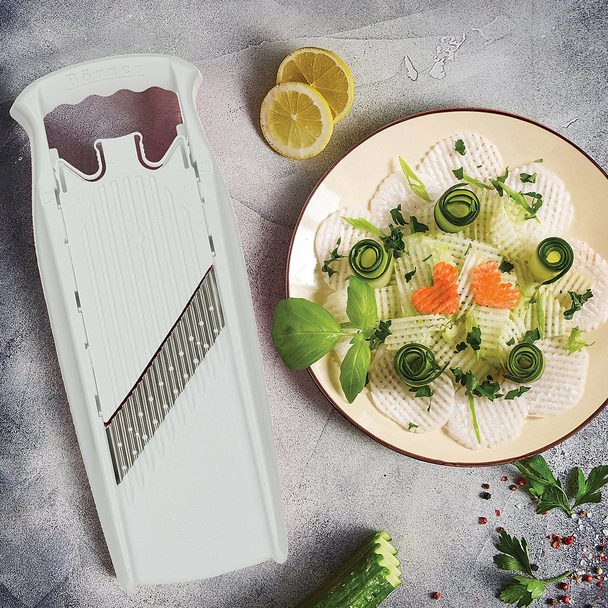 [베르너] 와플 채칼 그레이터 슬라이서 와플메이커 피클 벌집형 감자 고구마 튀김 슬라이스