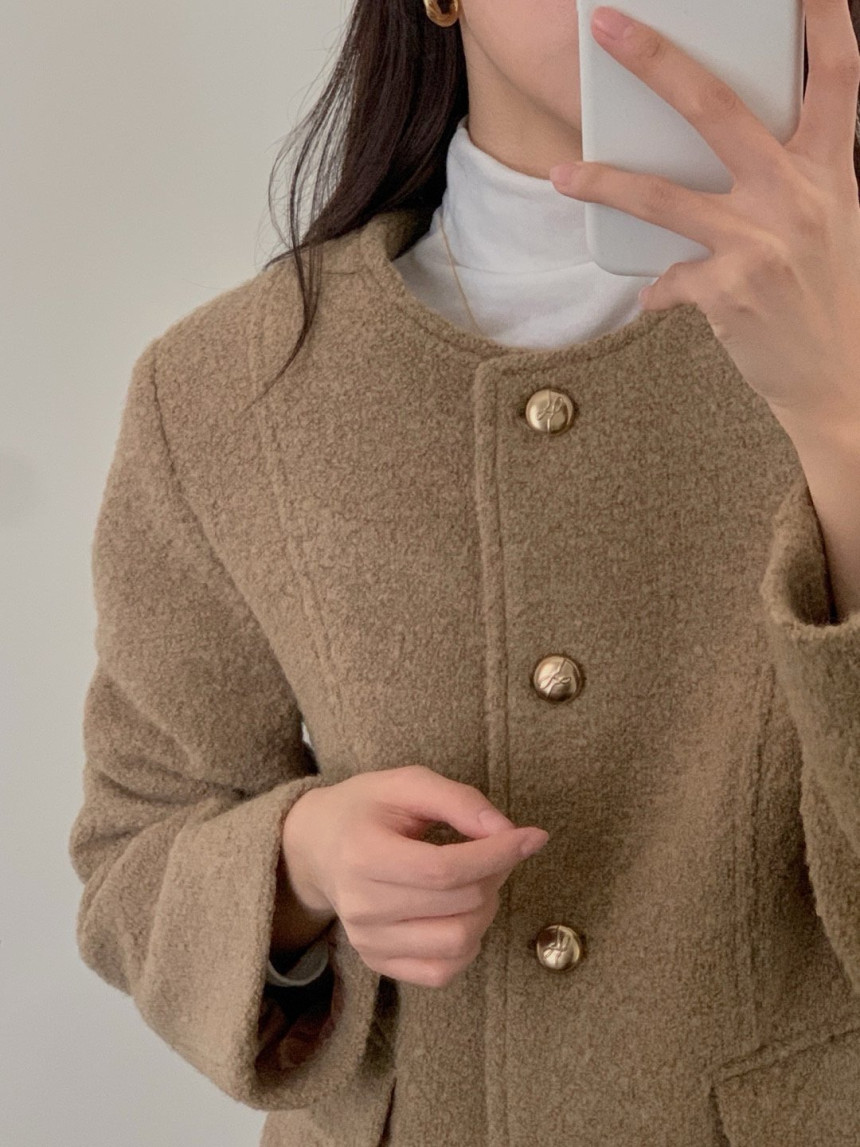 클로젯스토리지 [💖하객룩] 리브레 마리 트위드 노카라 라운드 자켓 3color