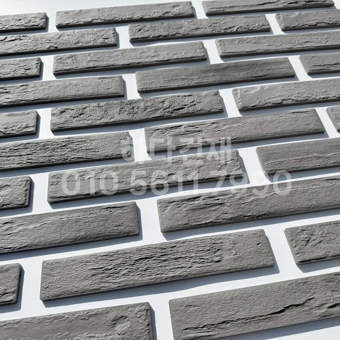 세라믹 고벽돌타일 300x50x9.2T 심플그레이 / 하다건재 세라믹타일