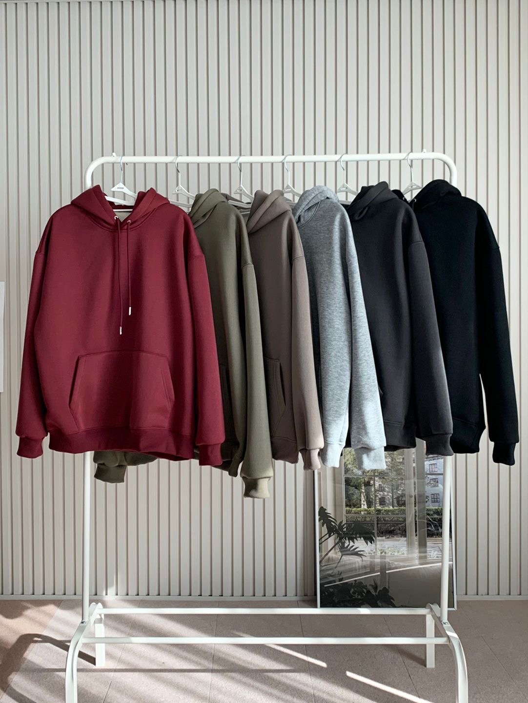 마코 후드티 기모 맨투맨 후드집업 오버핏 커플 빅사이즈 겨울 티셔츠 여성 남성 무지 긴팔 - 상세 이미지 2
