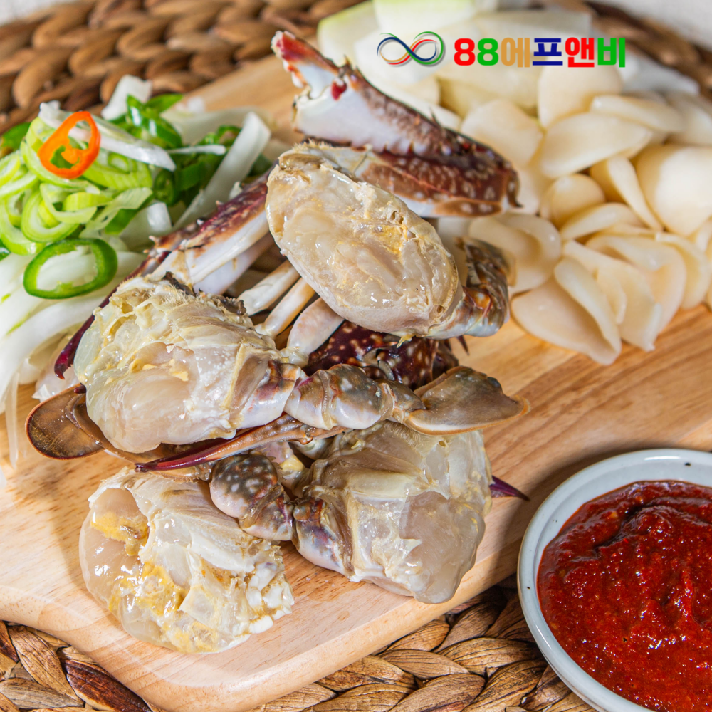 냉동 절단 꽃게 L 450G 손질