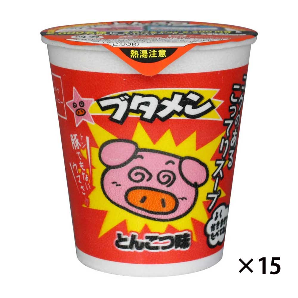 오야츠컴퍼니 부타멘 돈코츠 맛 컵라면 15개세트 일본 라면