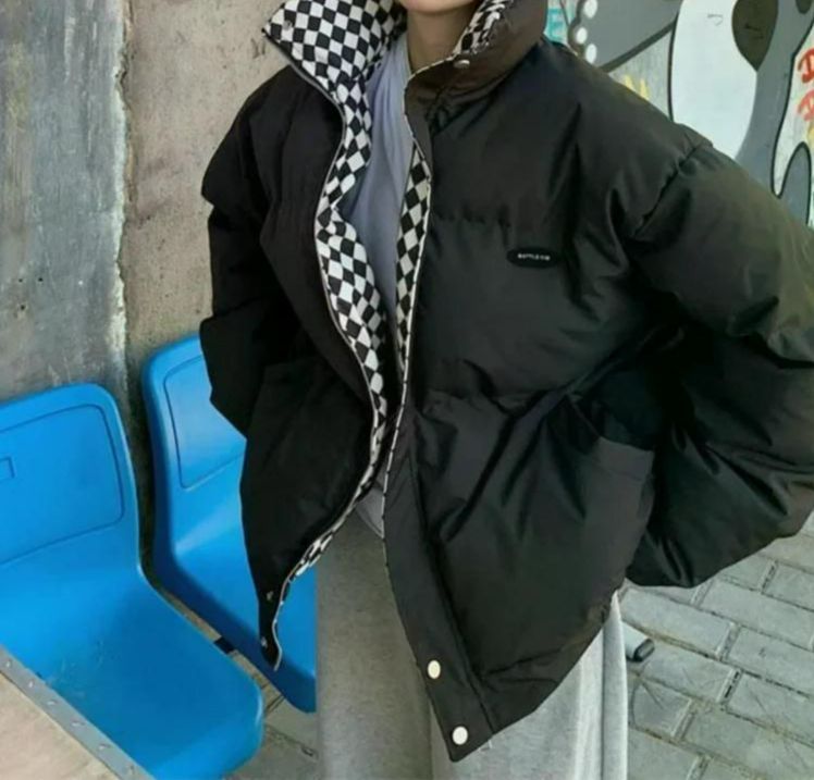 가을/겨울 숏 다운 재킷 패딩 2024 뉴 스타일 코튼 코트 다용도 활용 숏패딩 패딩점퍼 커피 XL - 상세 이미지 2