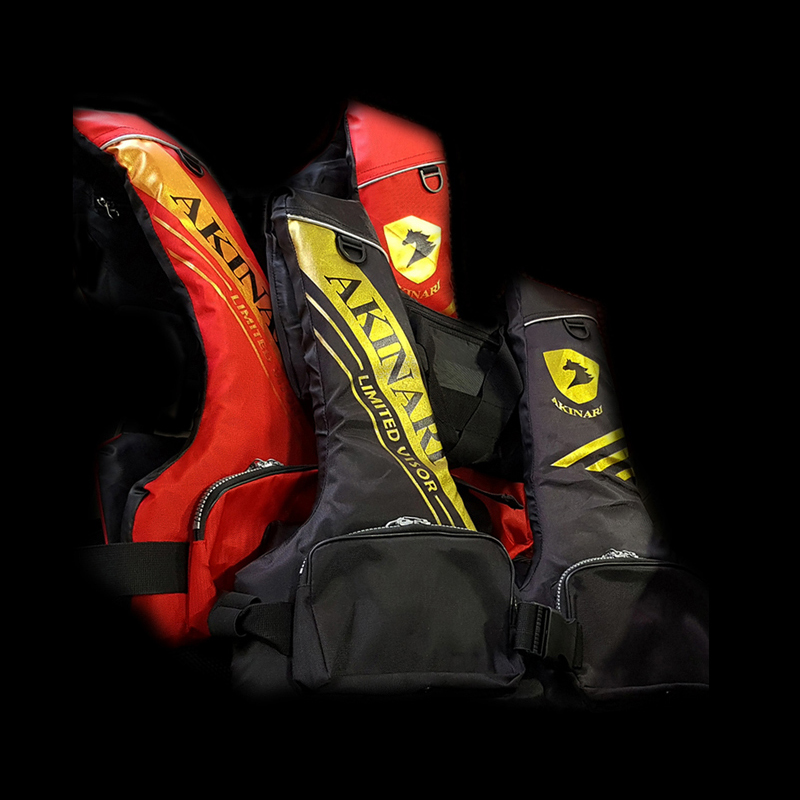 아키나리 간편한 착용 구명복 블랙 레드 컬러 바다낚시 갯바위 구명조끼 선상낚시 루어조끼 - 상품 이미지