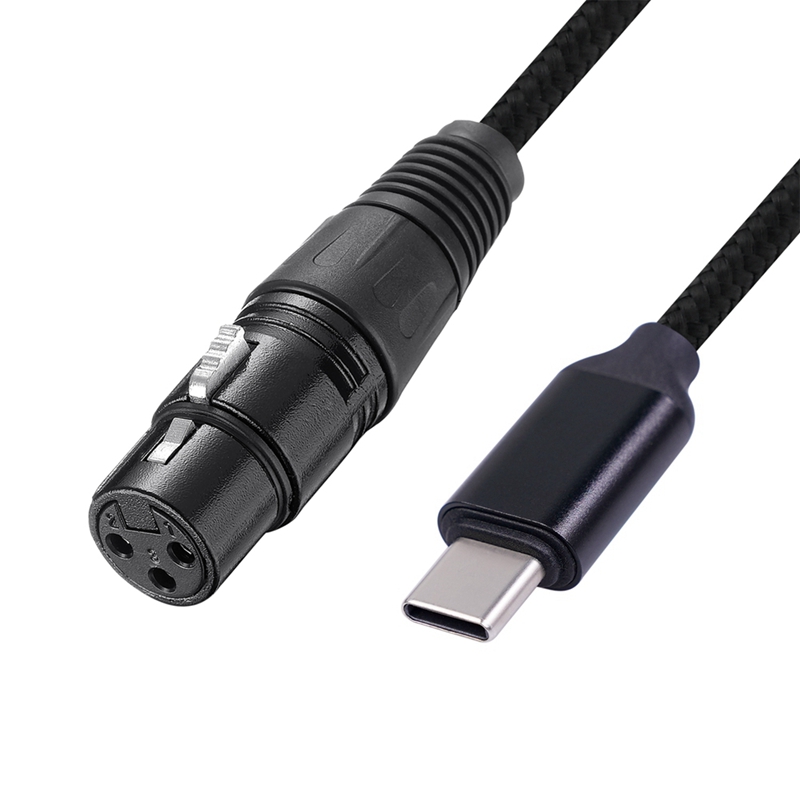 XLR케이블 C타입 XLR 암 캐논잭 마이크 변환 3PIN 스피커 앰프 연결 3M - 상품 이미지