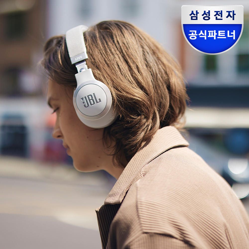 삼성전자 JBL LIVE 770NC 블루투스헤드셋 노이즈캔슬링 무선헤드폰 화이트 - 상품 이미지