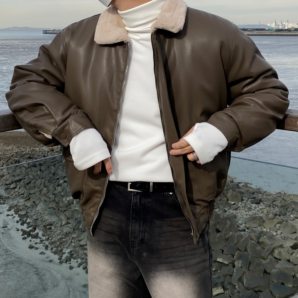 남자무스탕 톰하디무스탕 남성비건무스탕 - 상세 이미지 3