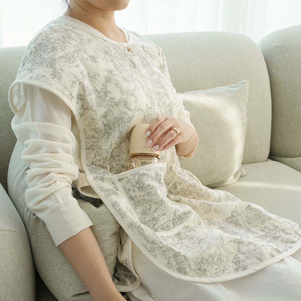 이몽 뜨왈드주이 엄마 턱받이 앞치마 수유가리개 침받이 이유식 아기 트림패드