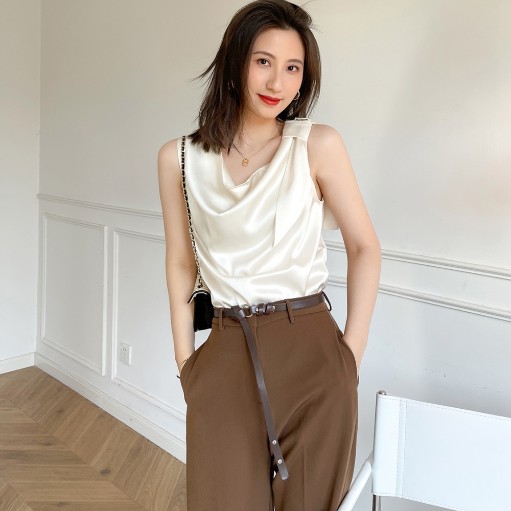 화인가 스캔들 오완수 나시 블라우스 셔링 민소매 의상 옷 패션 - 상세 이미지 4